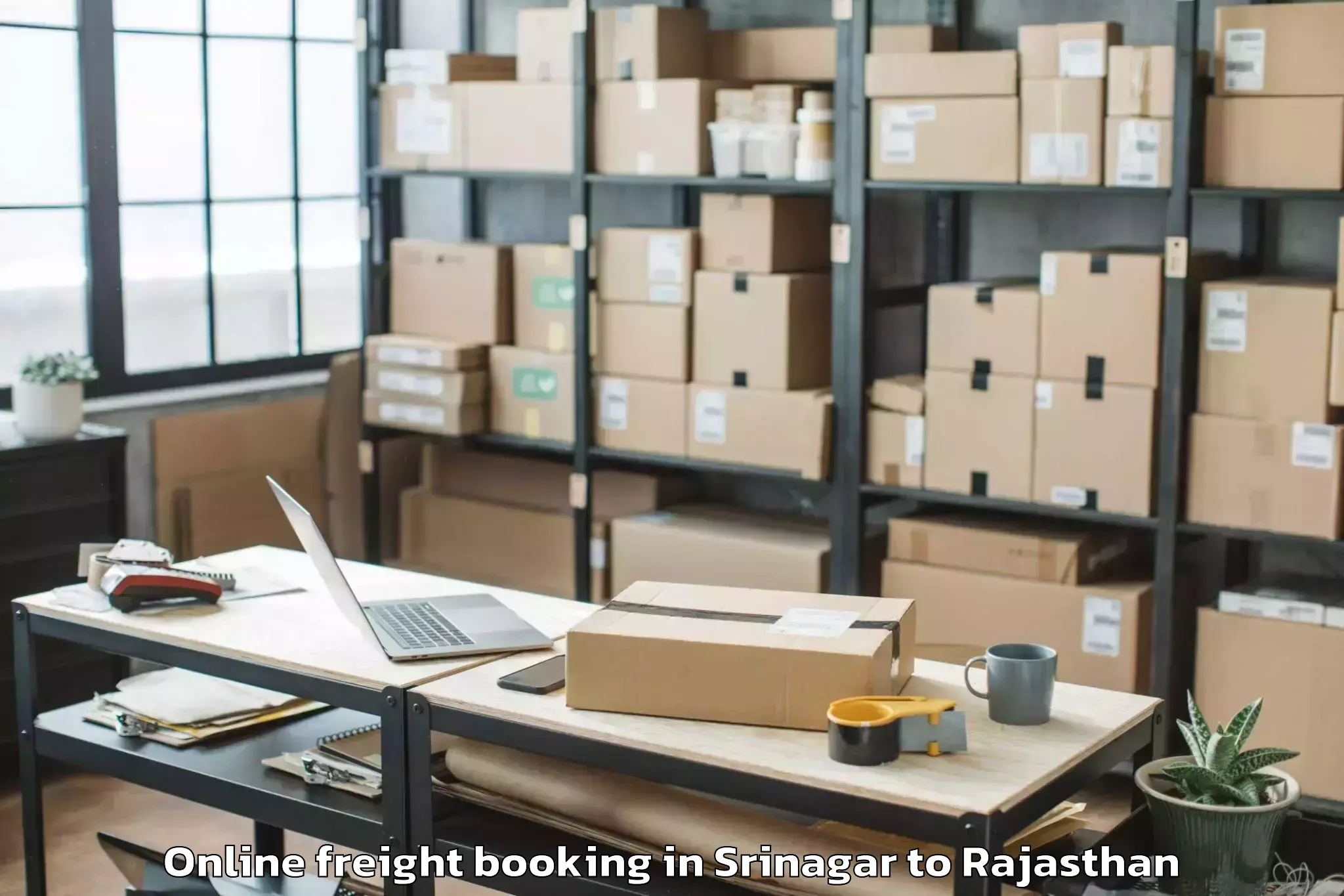 Quality Srinagar to Nimaj Online Freight Booking